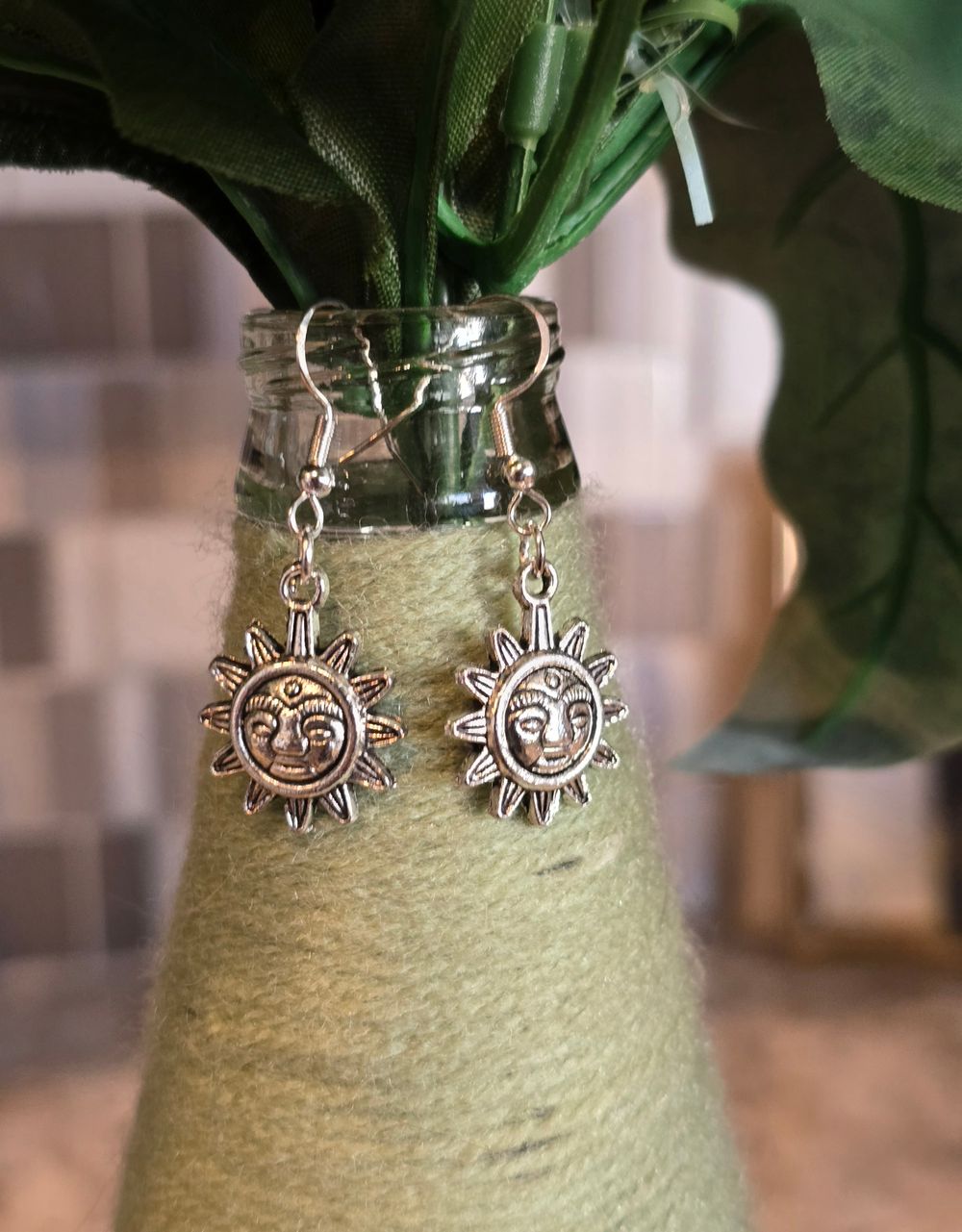 Inca Inspired Sun Earrings