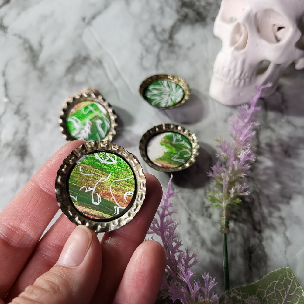 Cottagecore Bottle Cap Magnets - Limited Edition