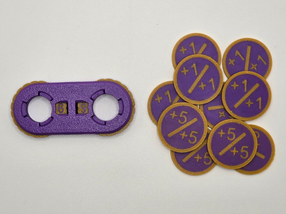 🟣 Double Life Counter & Positive Tokens 10 Count