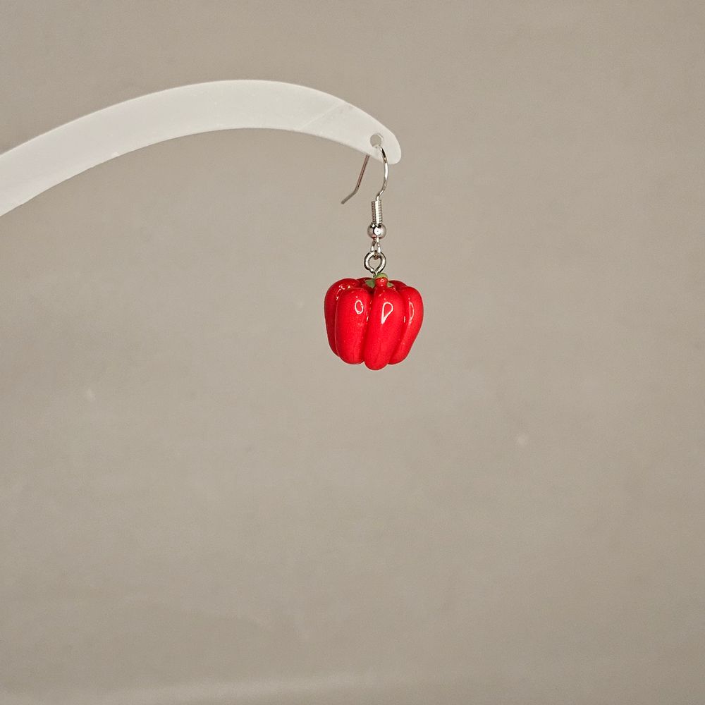 Item #150 Red Bell Pepper Earring