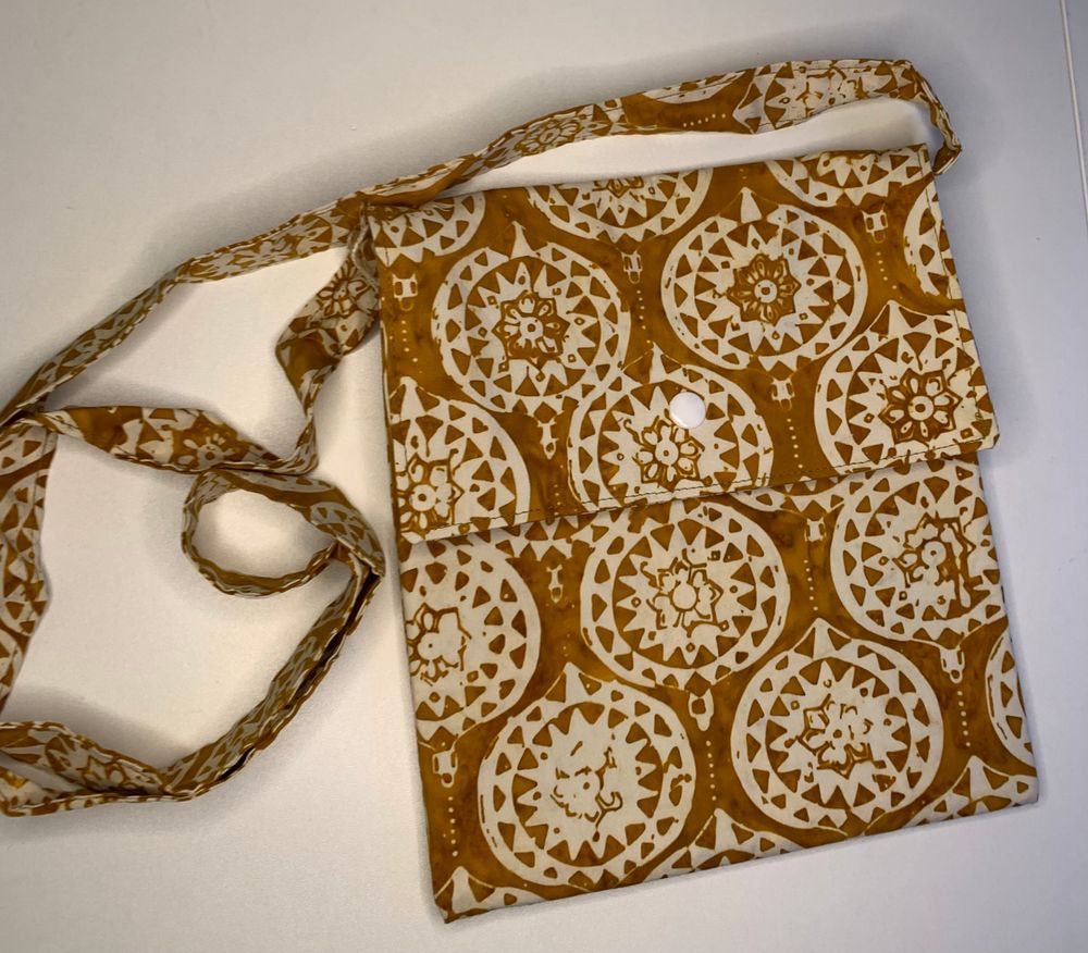 Golden Batik Simple Crossbody Bag