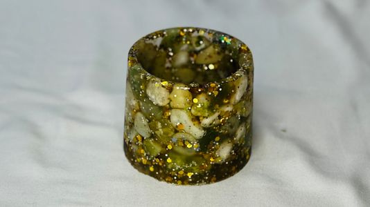 Jade stone gold glitter 