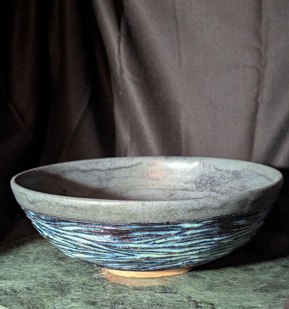 Large Flowing Texture Bowl