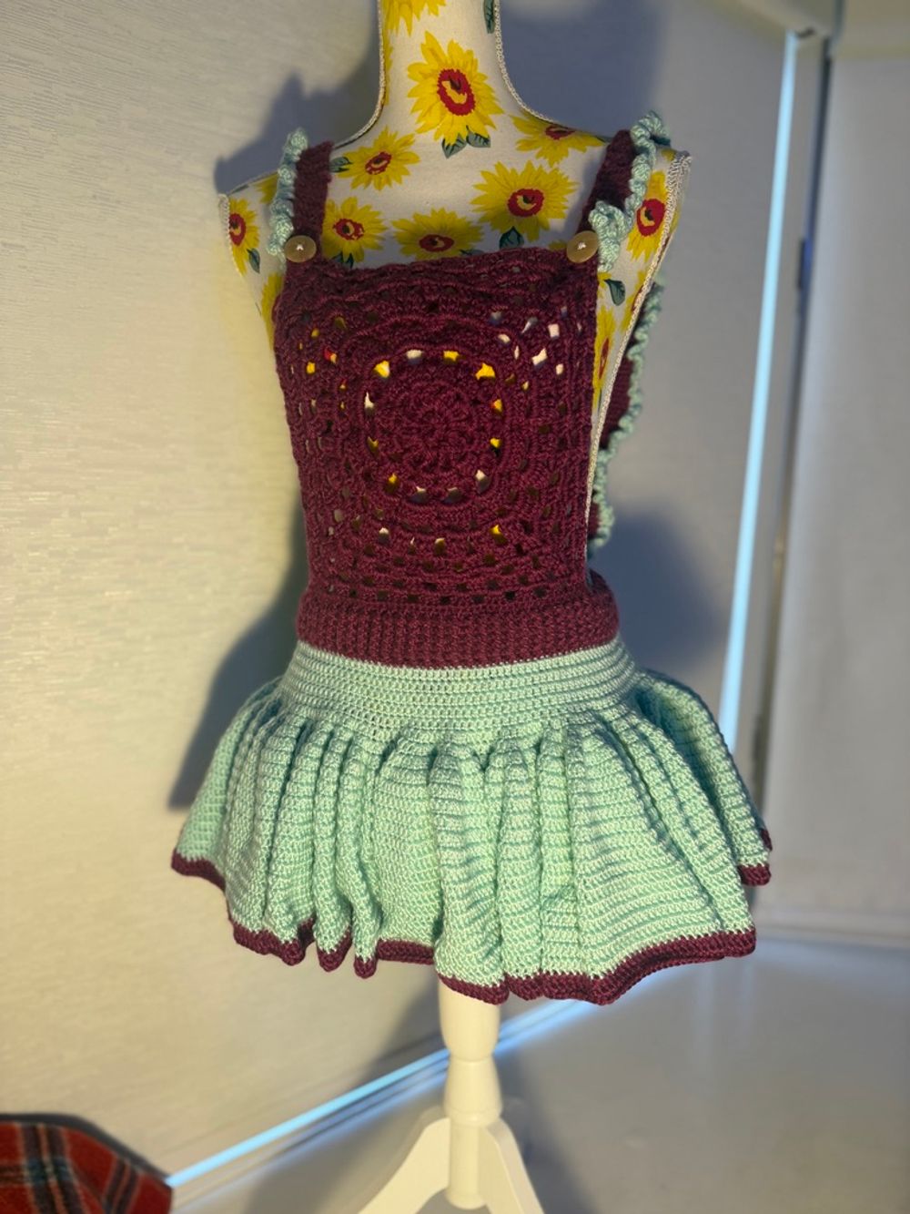 Mint Green and Magenta Jumper