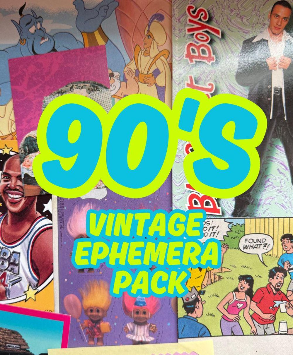 MINI 1990s Vintage Ephemera Starter Pack: Mystery Grab Bag 