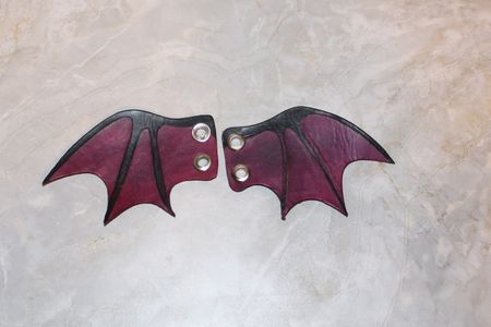 Front View Purple Bat Wings