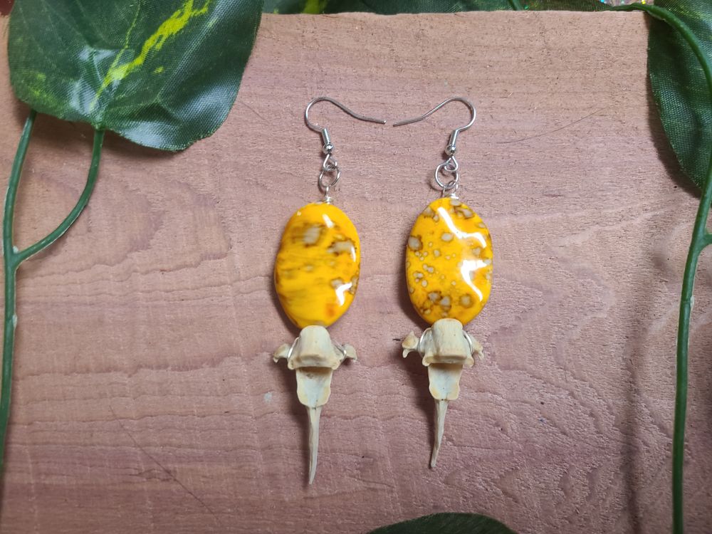 Bone earrings