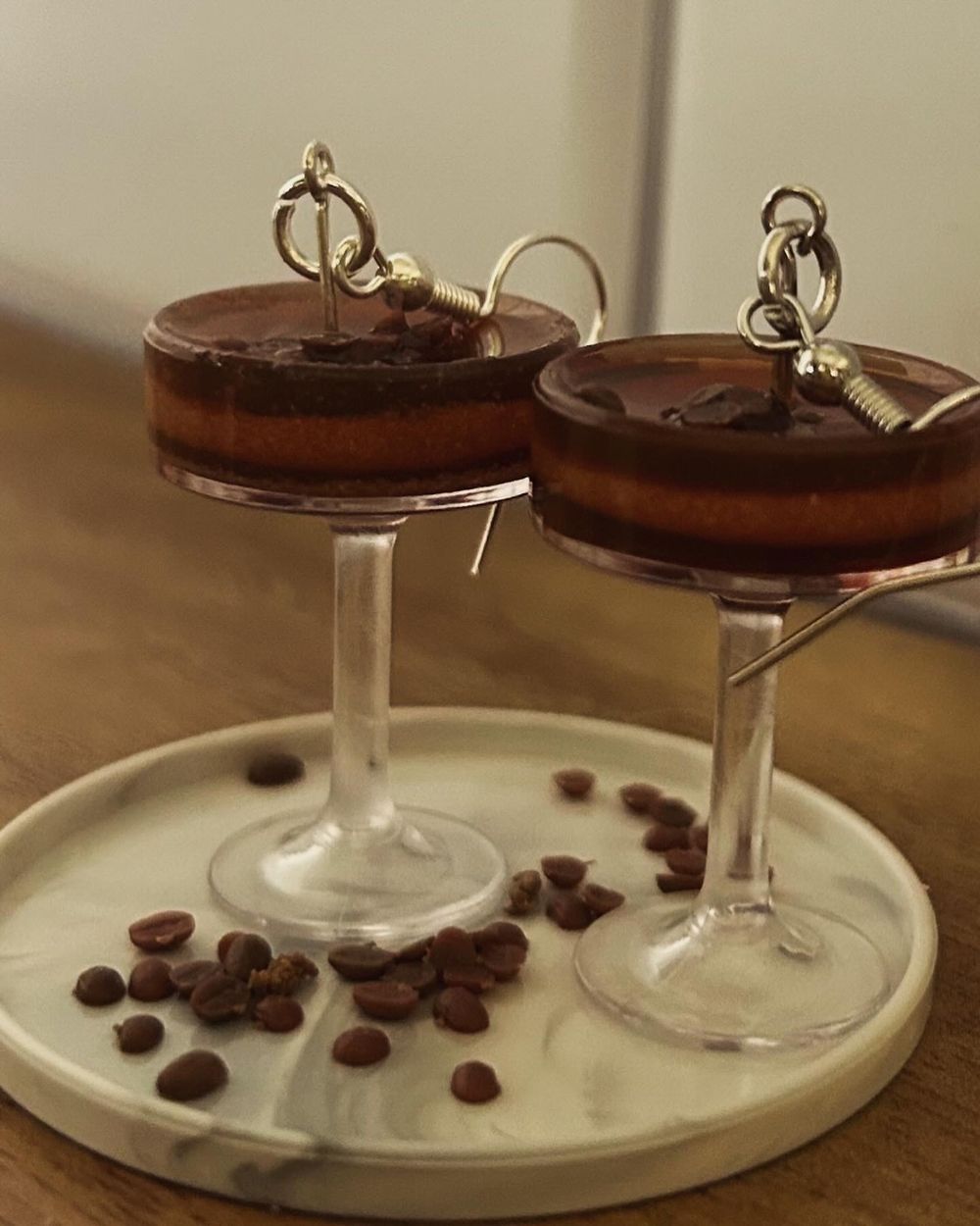 Adult Drink Earrings Espresso Martini