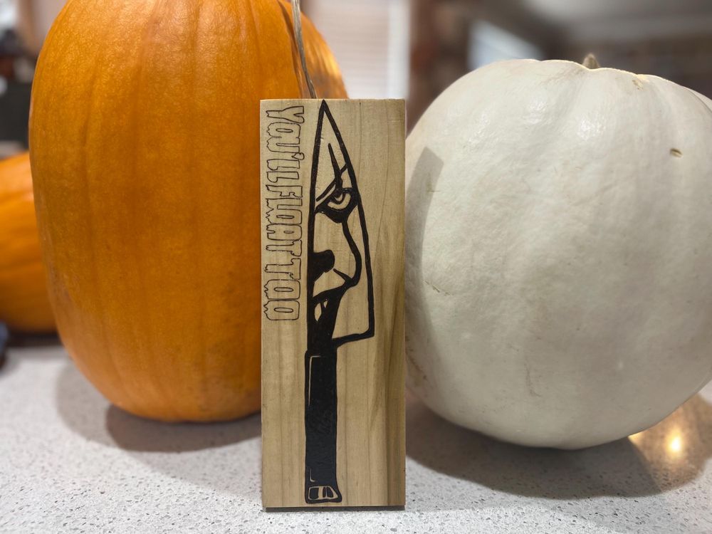 Horror Movie Icon Wood Burn Art: Pennywise