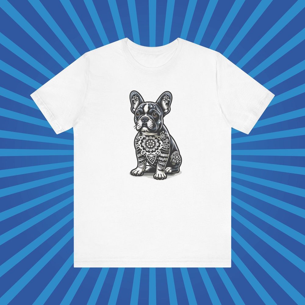 French Bulldog Frenchie Tshirt Tee Black and White Mexican A...