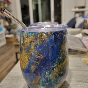 Blue and Gold Glitter