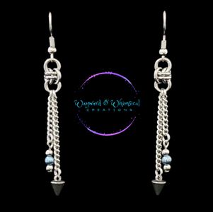 Ice blue beads with spikes