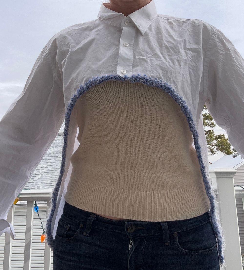 Cut out button down shirt 