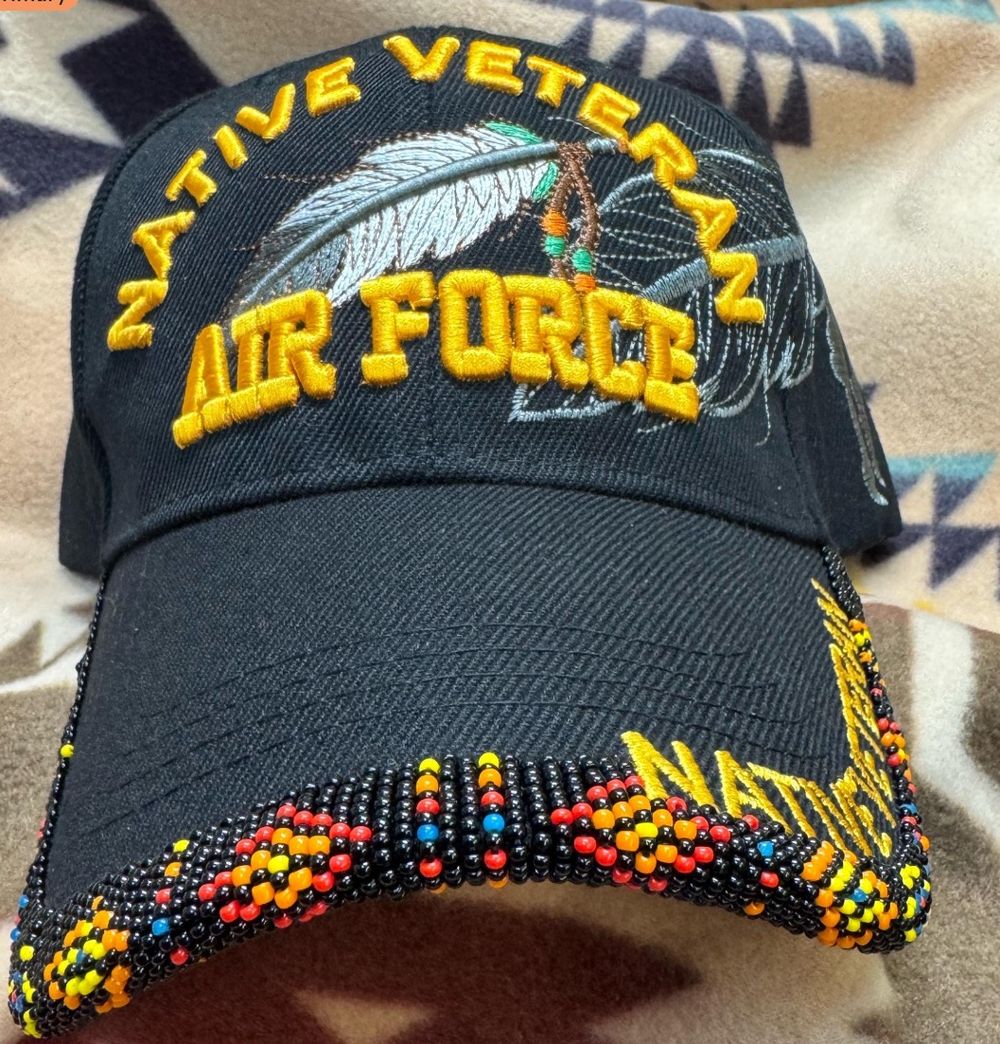Native American beaded Airforce cap
