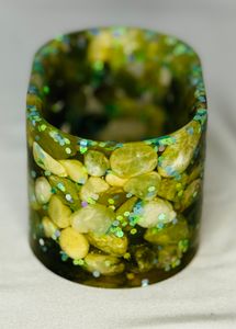 Jade stone green glitter 