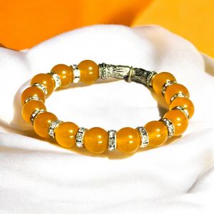 8" - Stretch Bracelet | Orange Jade