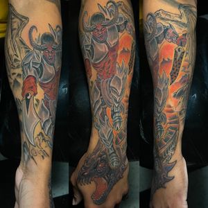 Demon and dragon