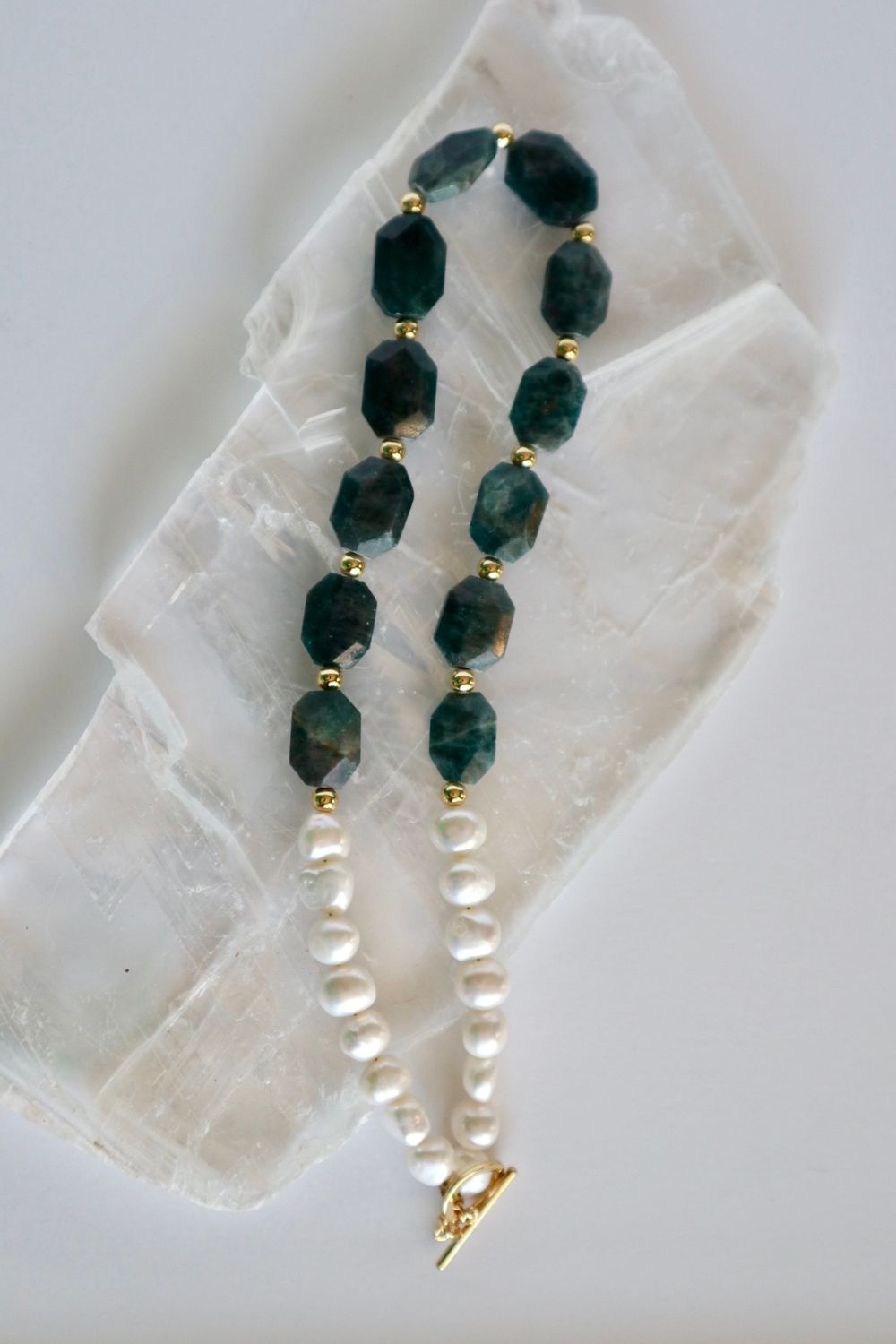 Azurea - Apatite & Freshwater Pearl Necklace