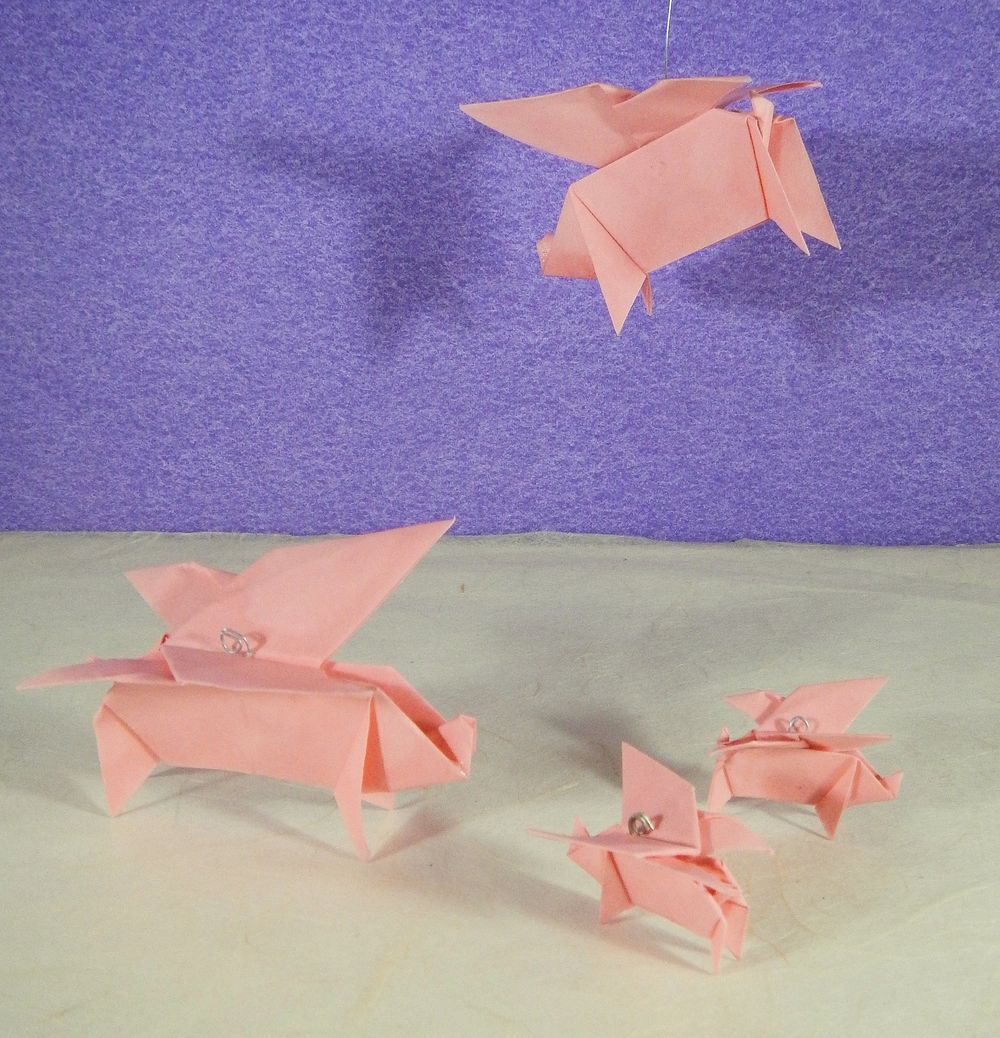 Origami Flying Pig