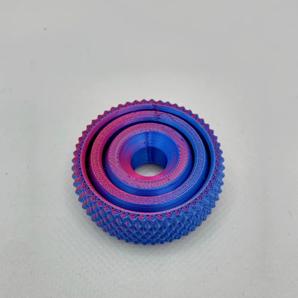 Mutli-Colored Textured Gyro Fidget