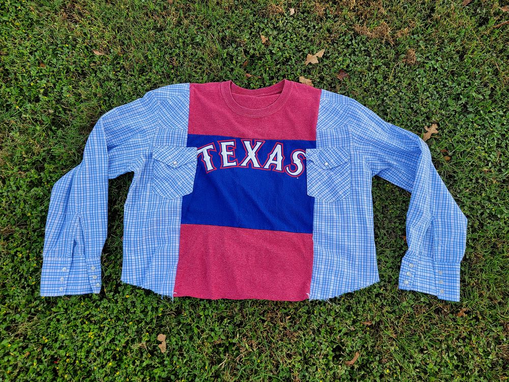 Unique Texas Rangers Patchwork Shirt