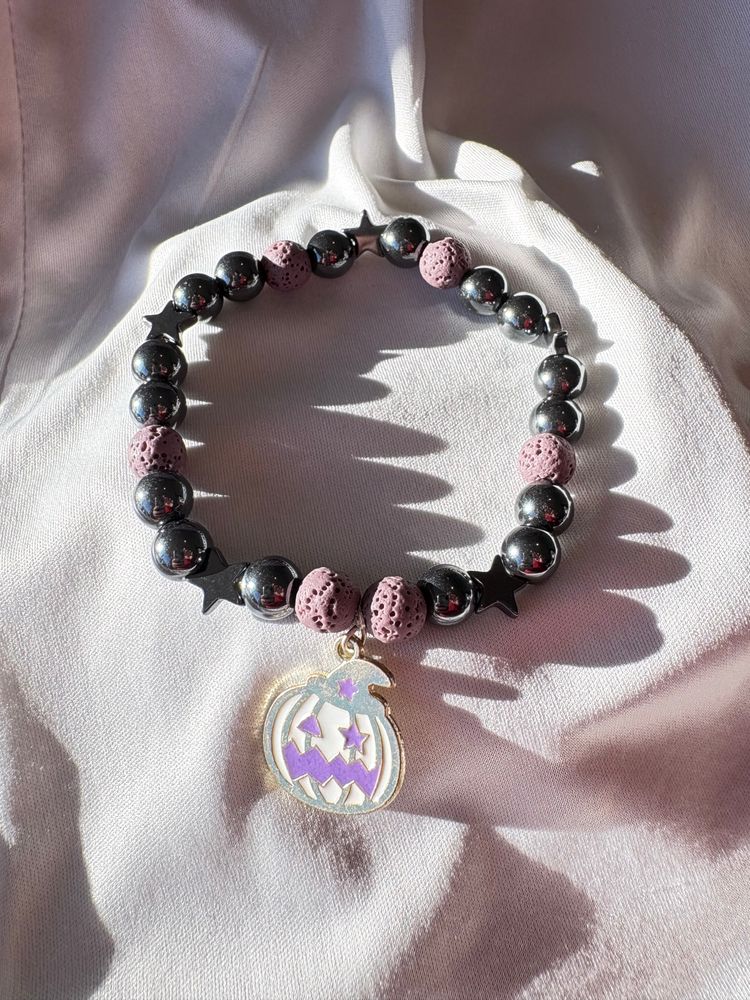Diffuser Bracelet with Essential Oil Blend - Hematite & Lava - Large