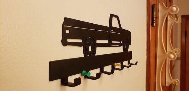 chevy cst 10 key holder leash rack plasma cut steel - Martin Metalworks