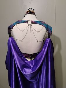 Back Details of Starry Night Custom Order, Simple Waist Corset Peplos