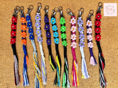 Flower Key Chain w/ Snap Hook