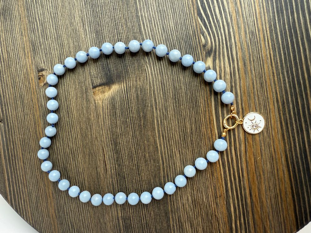 Angelite Charm Necklace