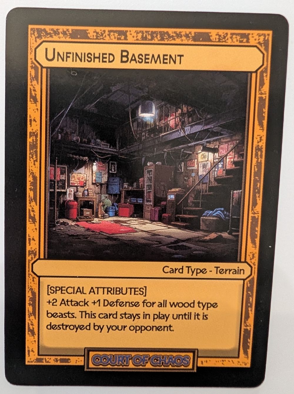 Unfinished Basement - Divorced Dads Court of Chaos Deck Card