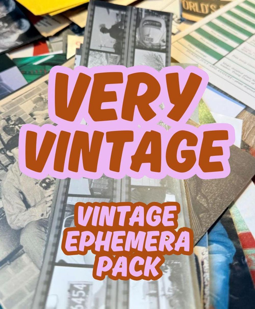 Very Vintage Ephemera Starter Pack: 1920's - Y2K Junk Journal Kit