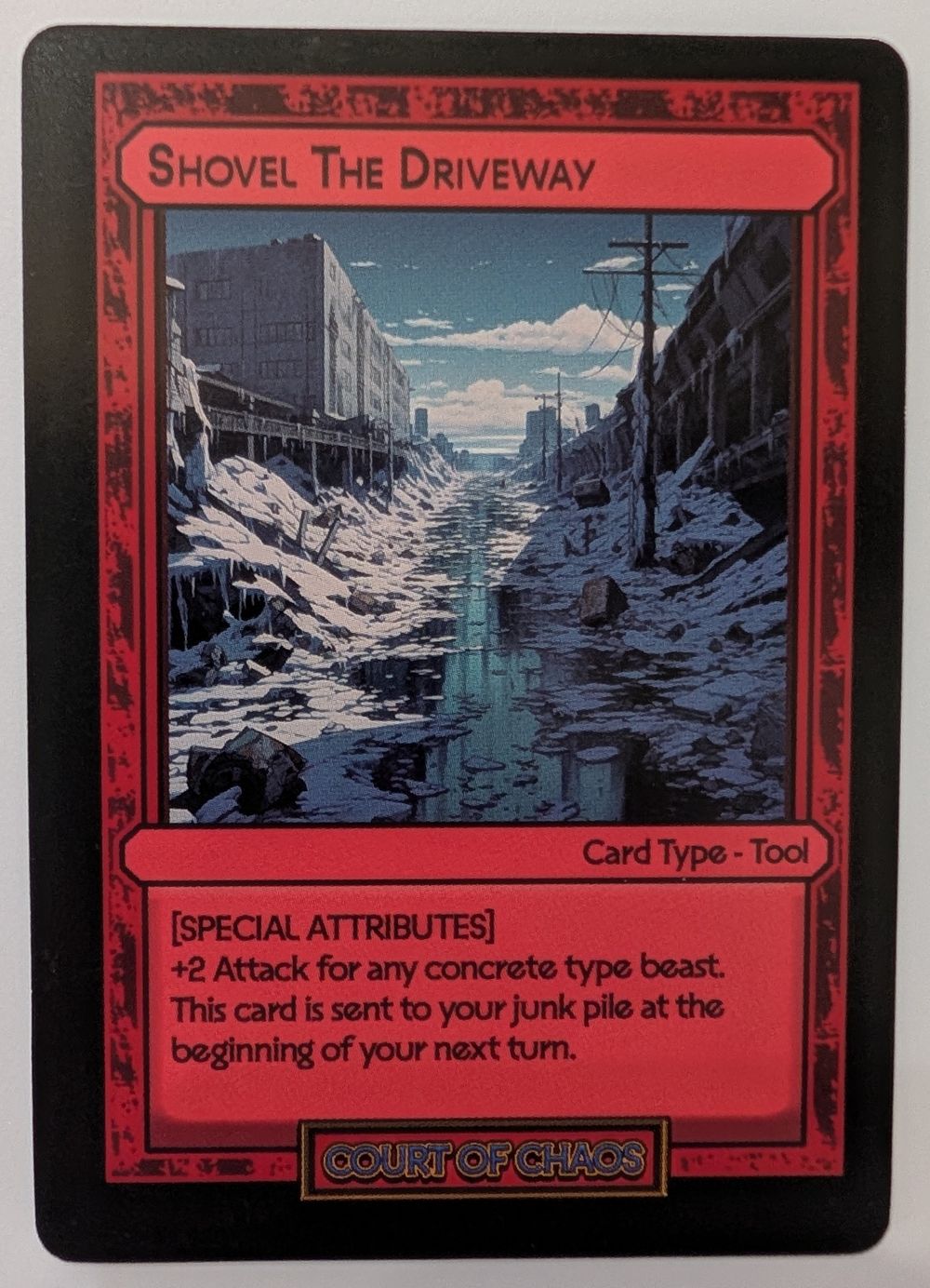 Shovel The Driveway - Divorced Dads Court of Chaos Deck Card