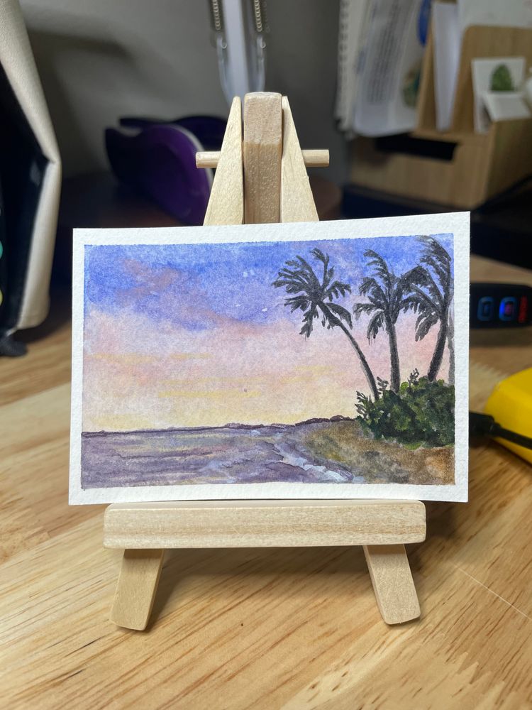 ACEO Original Art Hawaiian Sunset
