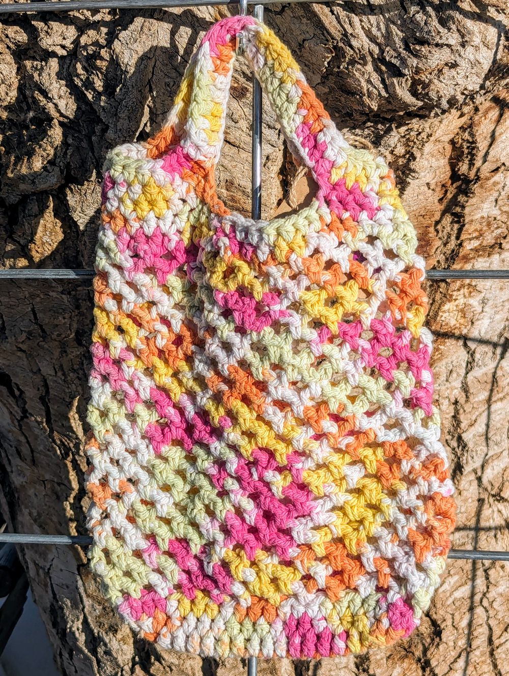 Summer Pastels Eco-Friendly Crochet Market Bag