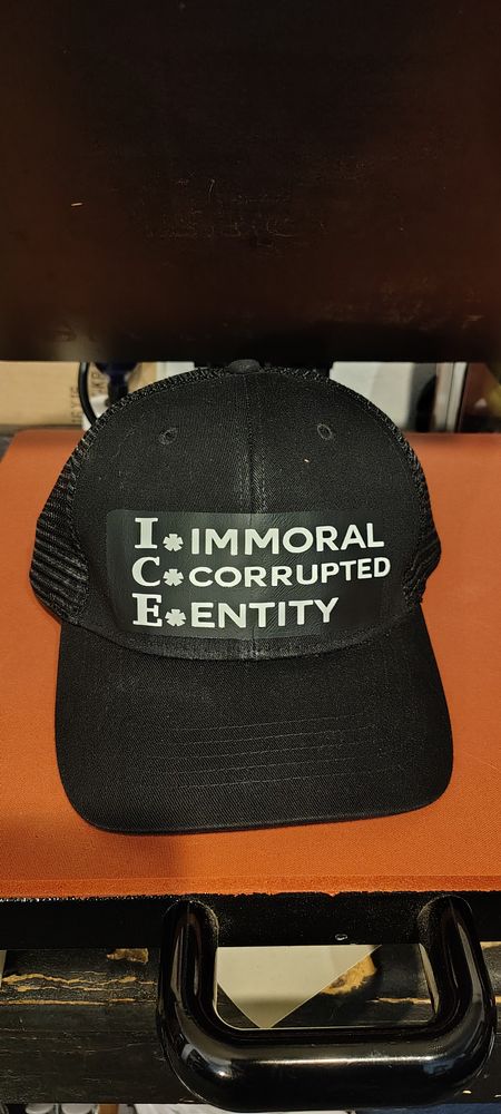 ICE Immoral Corrupted Entity snapback trucker hat 