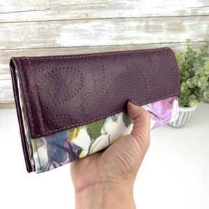 Clary Wallet Leather and Fabric