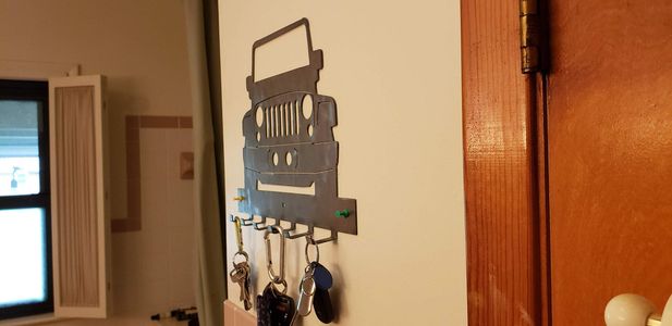 jeep wrangler wall hanging key holder coat rack - Martin Metalworks