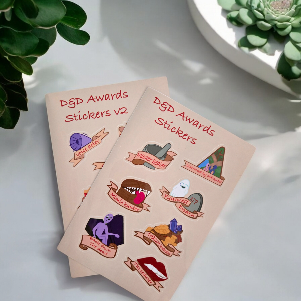 D&D Award Sticker Sheets