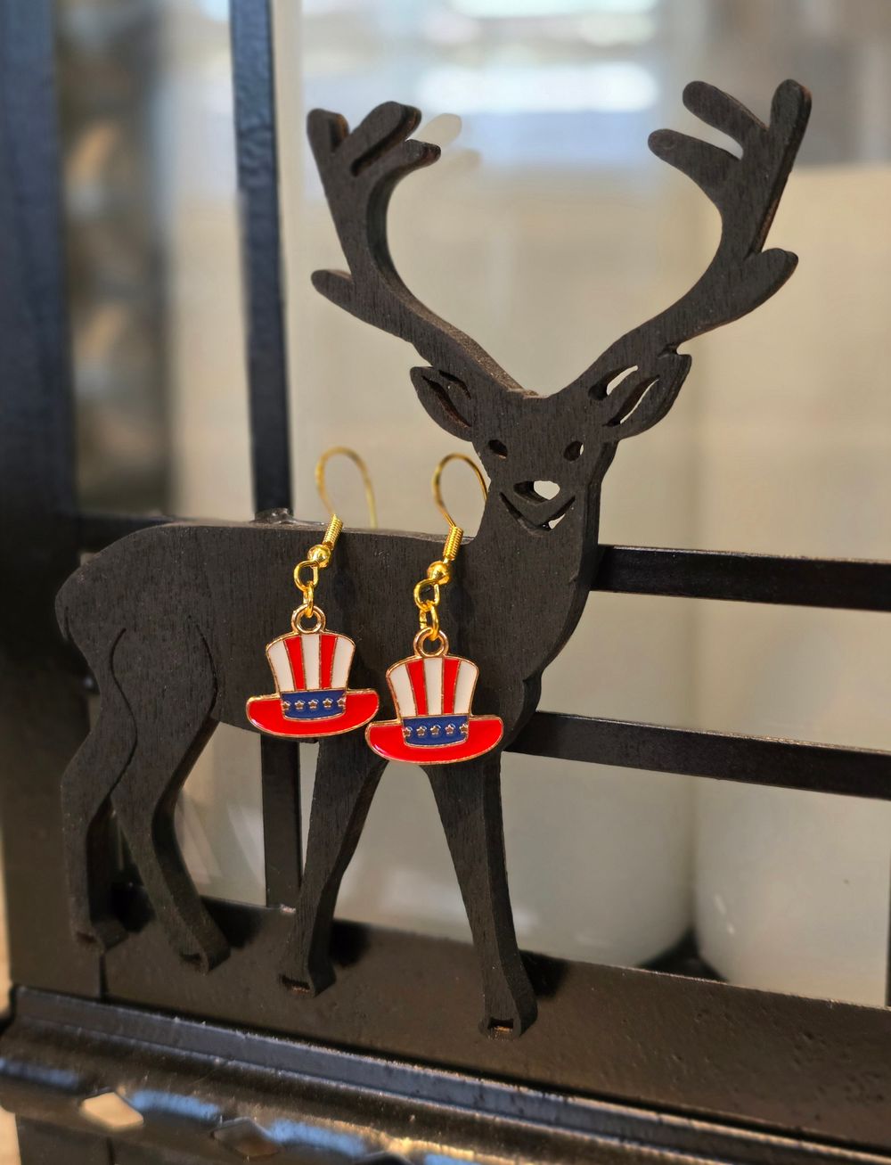 Uncle Sam's Hat Earrings