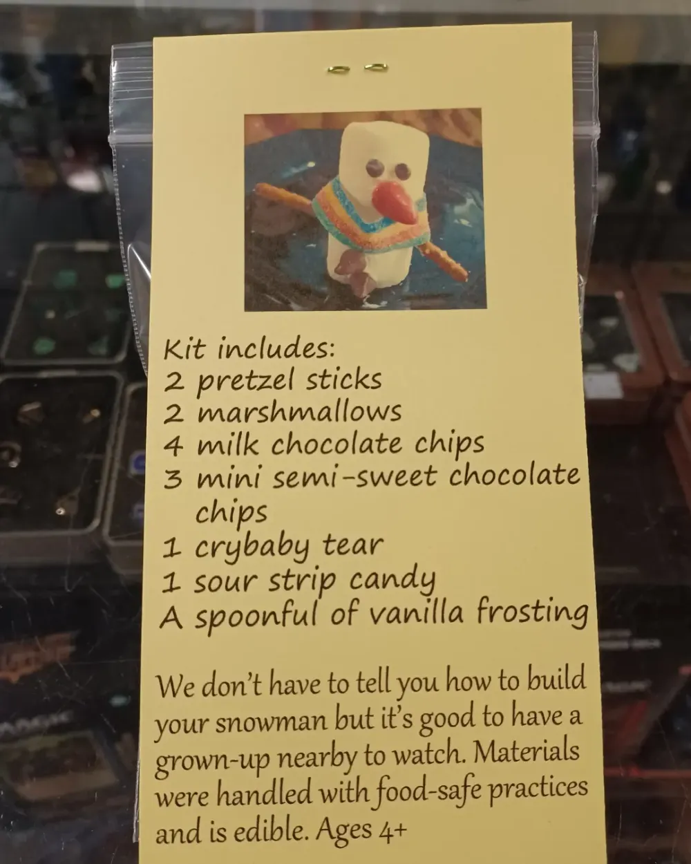 PREORDER Snowman Edible Craft Kit