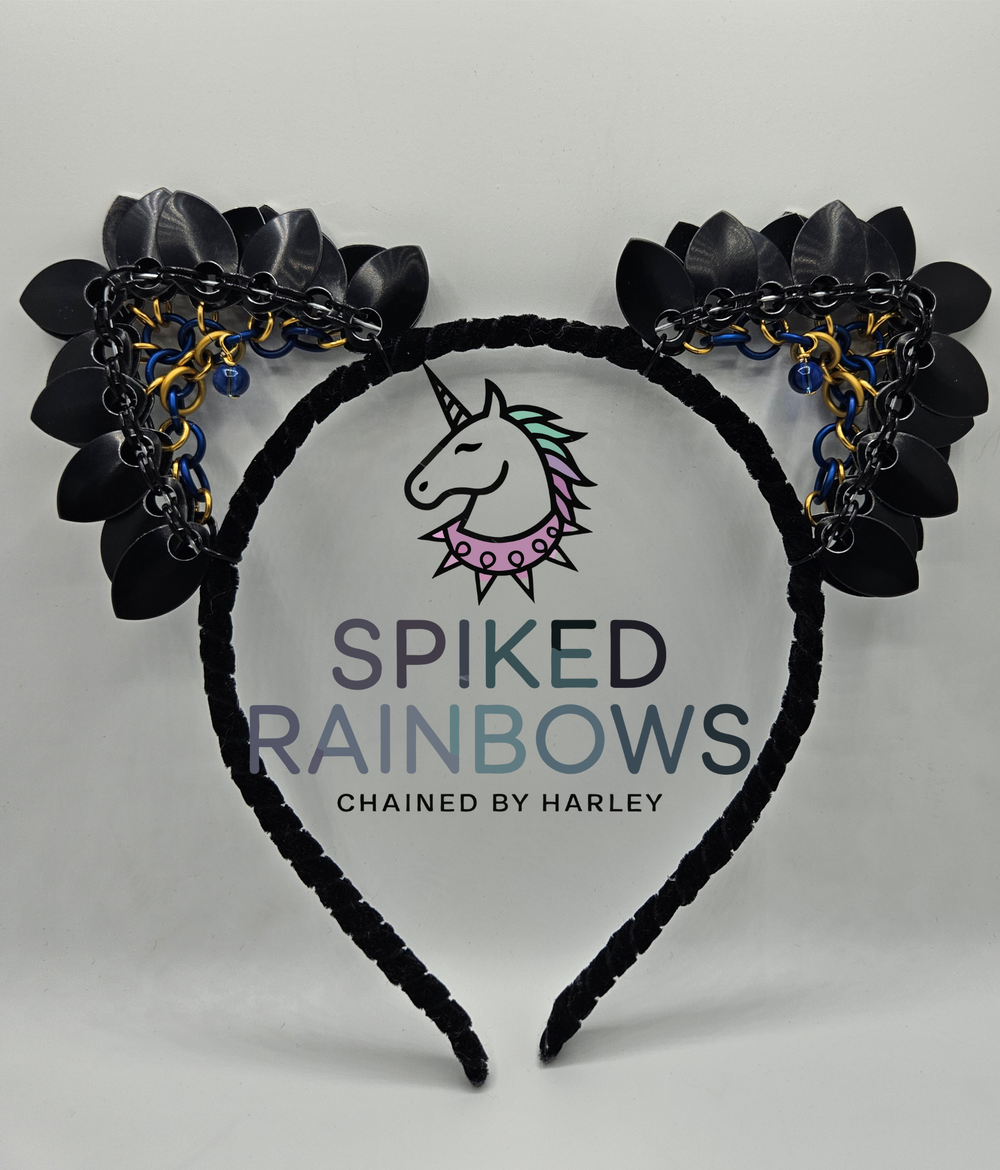 Scale-mail Cat Ear Headbands