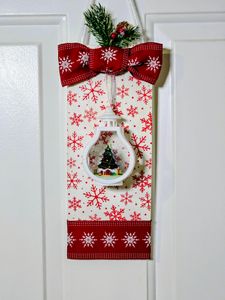 LED Christmas Wall Door Hanging with Snowflake Bow