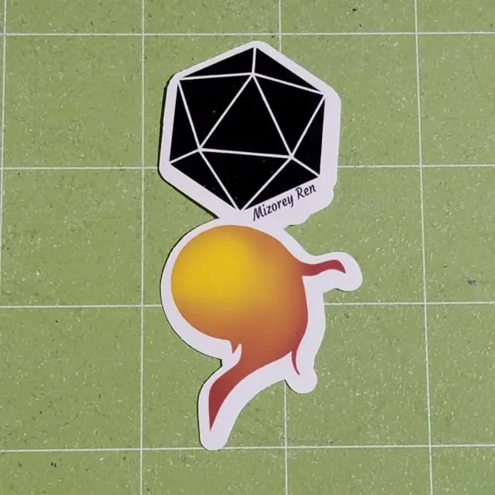 D&D Semicolon Sticker