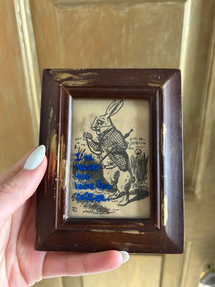 Upcycled Alice in Wonderland decor 