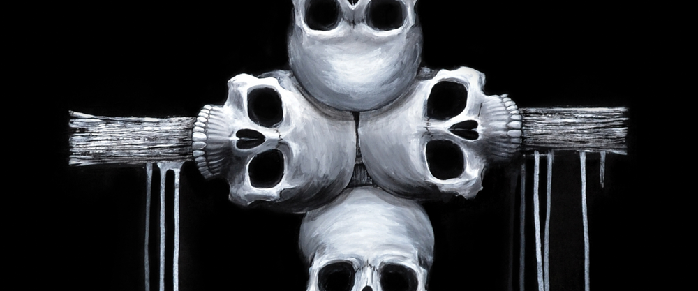 Four of Skulls Art Print