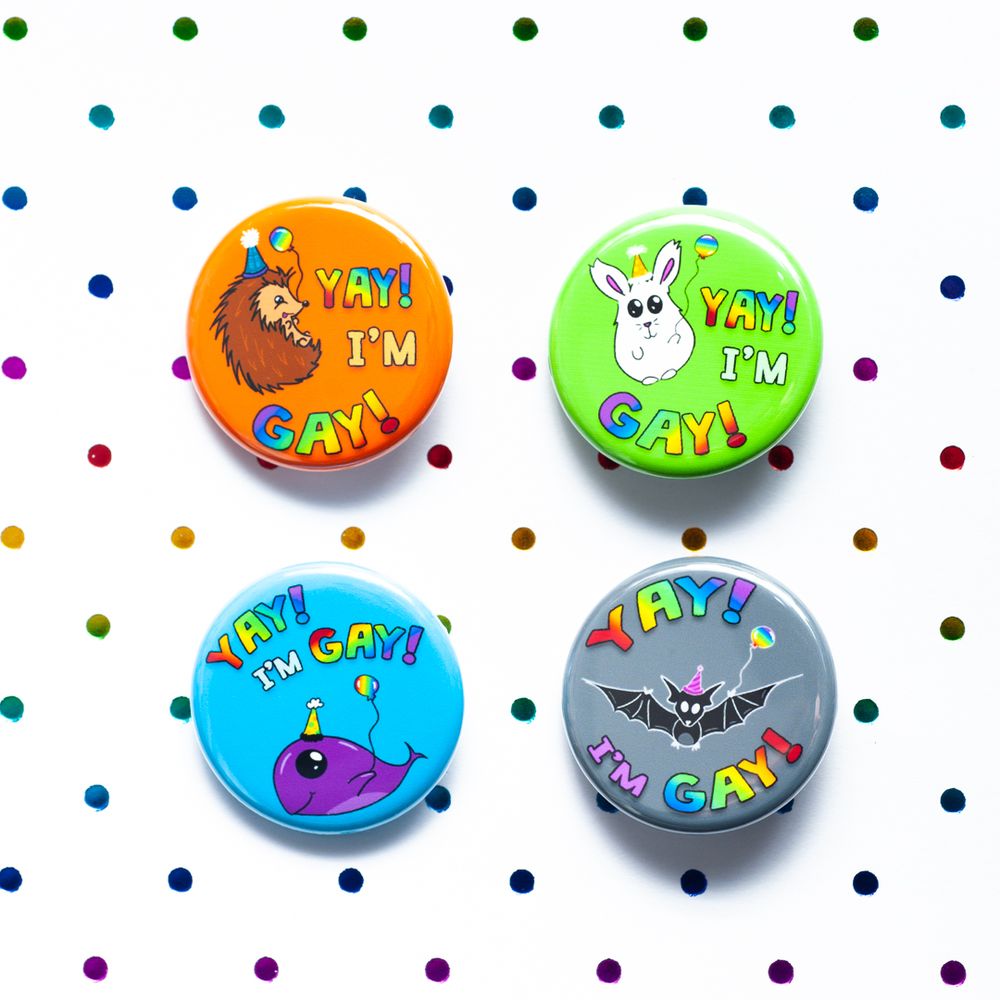 Yay I'm Gay! buttons