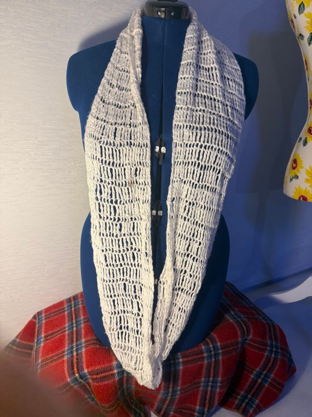 Soft White Infinity Scarf