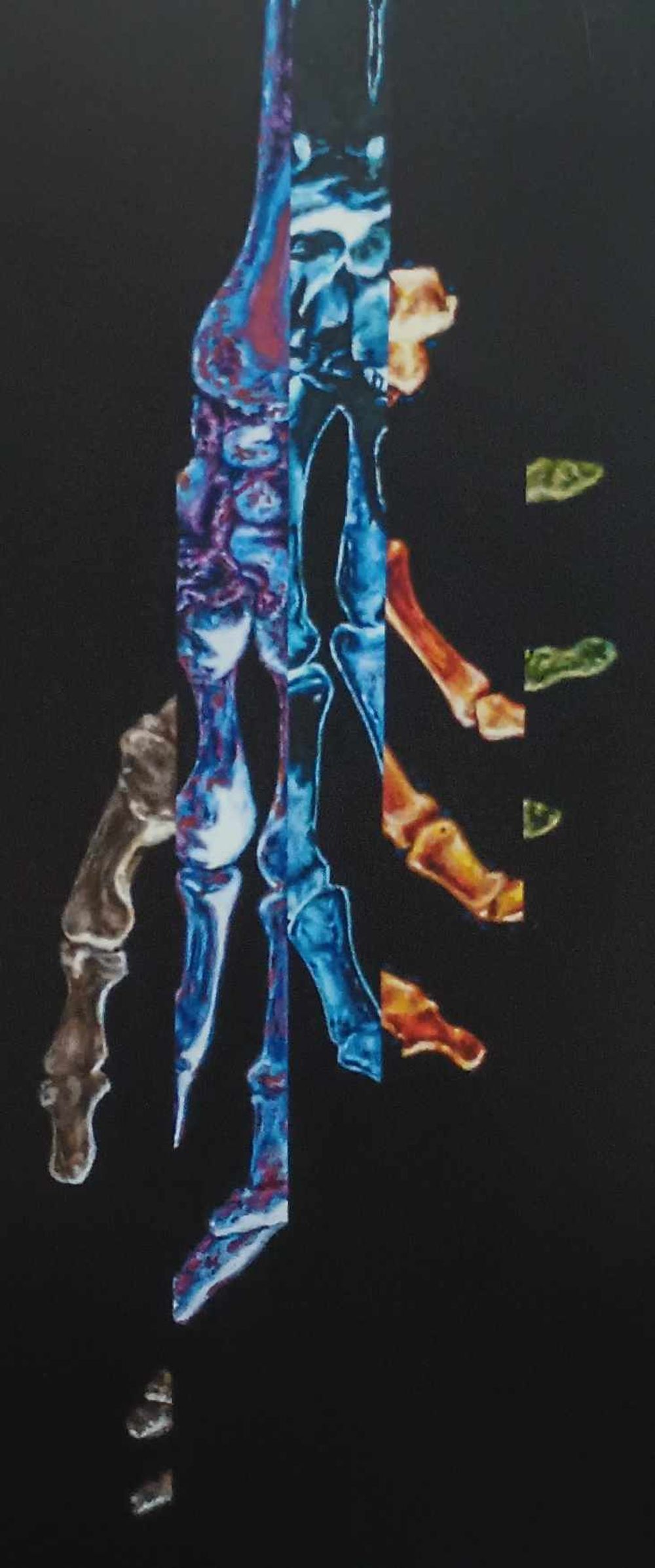 Glitch Skeleton Hand Print