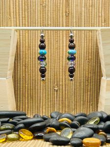 Blue and Wood Pair